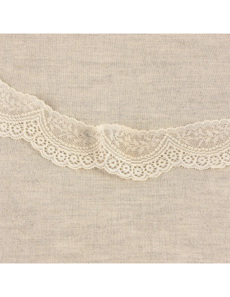 Dentelle élastique feston - Écru