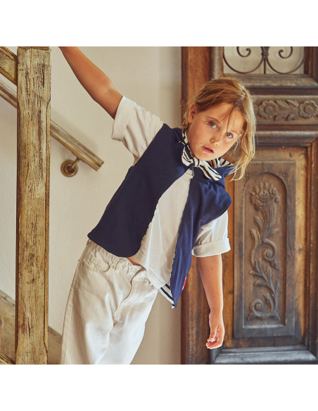 Patron de gilet sans manche mixte Vienne kids - Ikatee