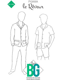 Patron de pyjama pour homme Le Rêveur - Les BG