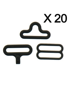 Set de 20 attaches noeud papillon - Noir