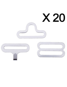 Set de 20 attaches noeud papillon - Argent