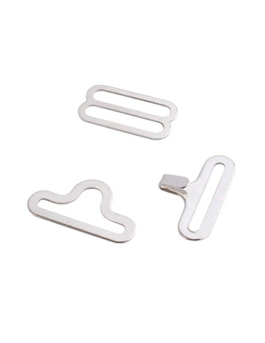 Set de 3 attaches noeud papillon - Argent