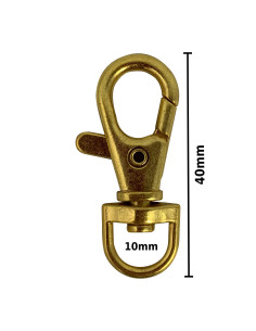 Mousqueton métal - Doré 40 x 10 mm 2