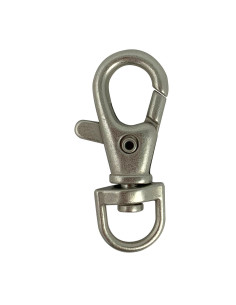 Mousqueton métal - Argent mat 40 x 10 mm