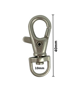 Mousqueton métal - Argent mat 40 x 10 mm 2