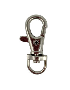Mousqueton métal - Argent 40 x 10 mm