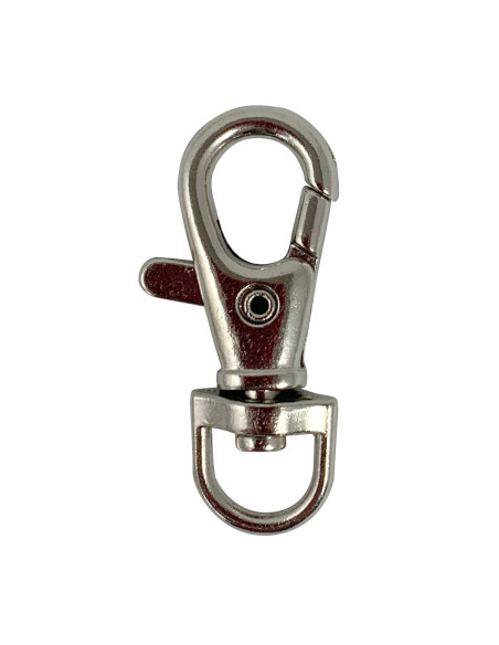 Mousqueton métal - Argent 40 x 10 mm