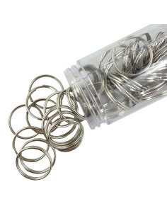 Anneaux brisés porte-clés 30 mm argent