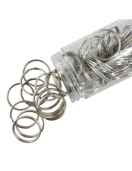 Anneaux brisés porte-clés 30 mm argent