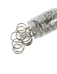 Anneaux brisés porte-clés 20 mm argent