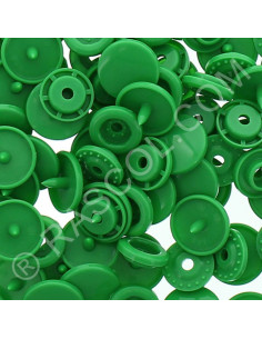 Sachet de 25 pressions résine KAM ronds - Vert