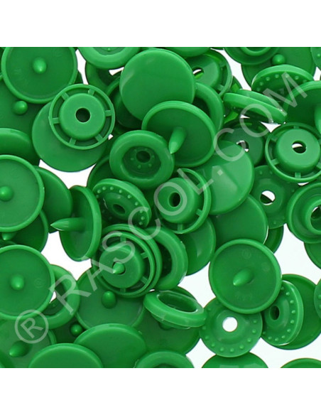 Sachet de 25 pressions résine KAM ronds - Vert