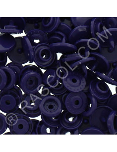 Sachet de 25 pressions résine KAM ronds - Violet foncé