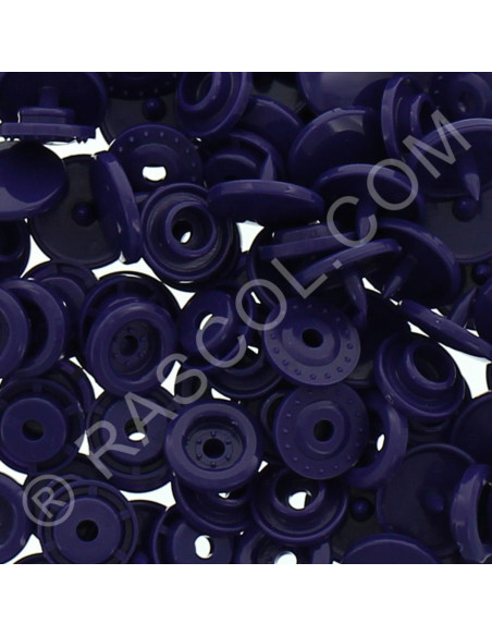 Sachet de 25 pressions résine KAM ronds - Violet foncé
