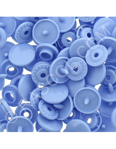 Sachet de 25 pressions résine KAM ronds - Bleu lilas