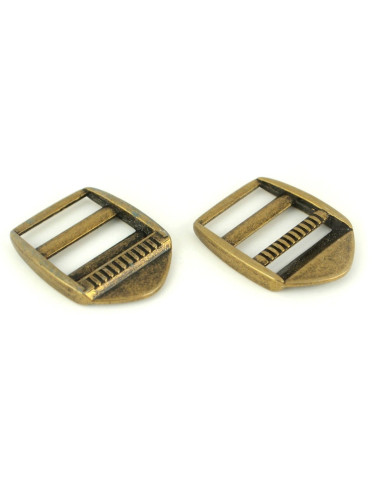 Boucles de réglage métal bronze 25 mm