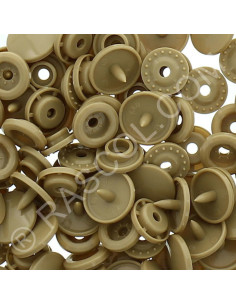 Sachet de 25 pressions résine KAM ronds - Ocre