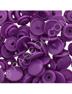 Sachet de 25 pressions résine KAM ronds - Magenta foncé