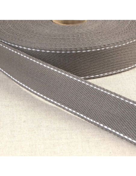 Sangle coton point sellier - Gris foncé