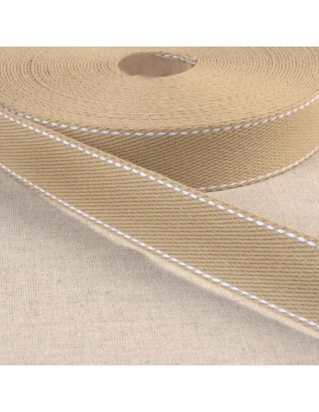 Sangle coton point sellier - Taupe