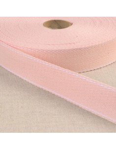 Sangle coton point sellier - Rose clair