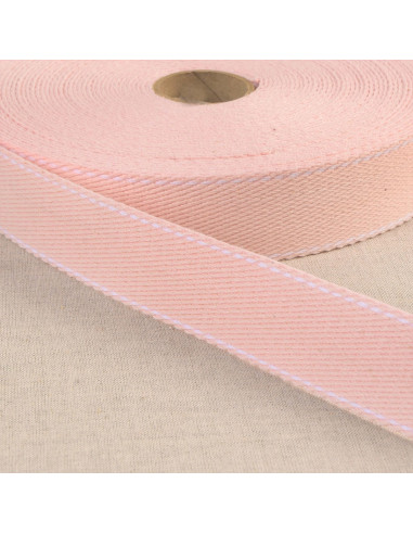 Sangle coton point sellier - Rose clair