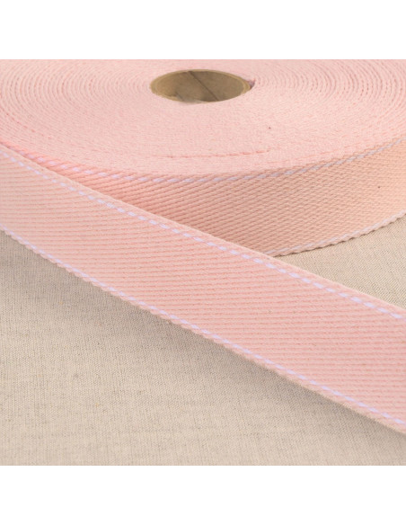 Sangle coton point sellier - Rose clair