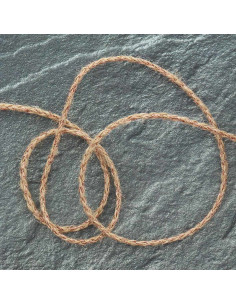 Tresse ronde jute lurex - Cuivre