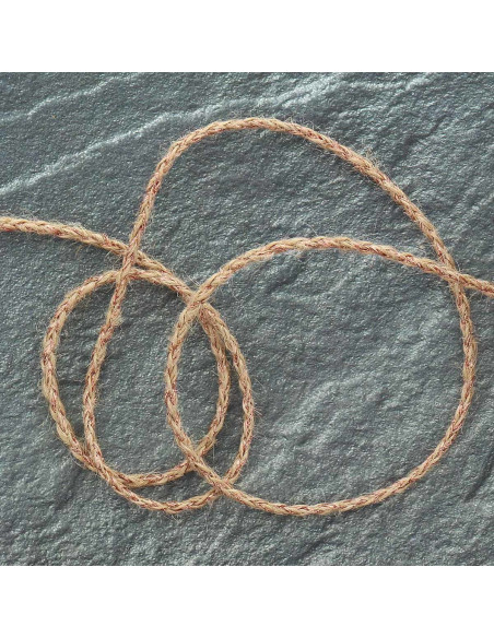 Tresse ronde jute lurex - Cuivre