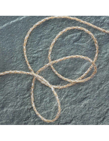 Tresse ronde jute lurex - Argent