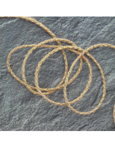 Tresse ronde jute lurex - Or