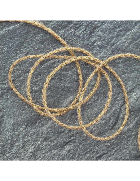 Tresse ronde jute lurex - Or