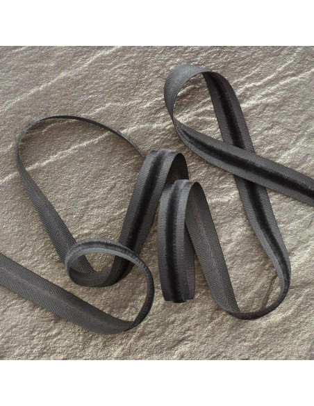Ruban gros grain velours - Gris foncé
