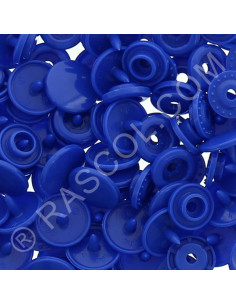 Sachet de 25 pressions résine KAM ronds - Bleu royal