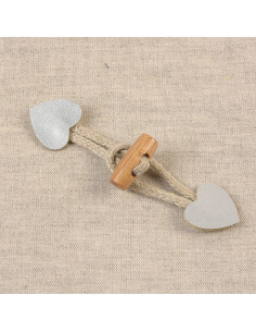 Brandebourg coeur simili - Argent