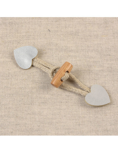 Brandebourg coeur simili - Argent