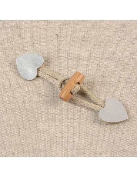 Brandebourg coeur simili - Argent