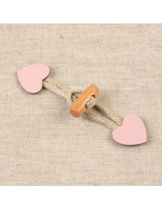 Brandebourg coeur simili - Rose