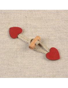 Brandebourg coeur simili - Rouge