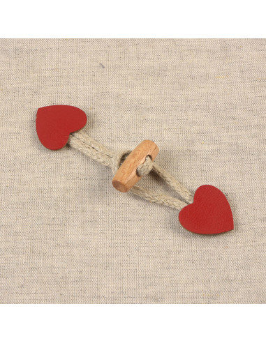 Brandebourg coeur simili - Rouge