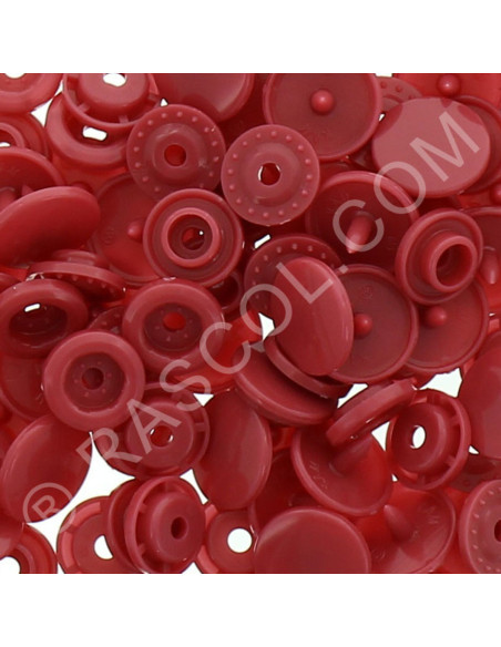 Sachet de 25 pressions résine KAM ronds - Cuivre rouge
