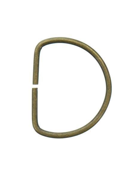 Anneau en D 40 mm - Bronze