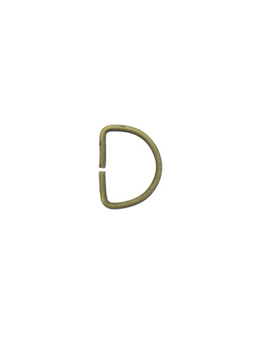 Anneau en D 20 mm - Bronze