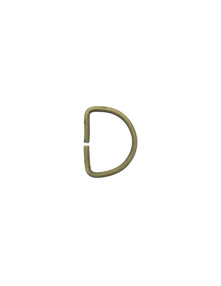 Anneau en D 20 mm - Bronze