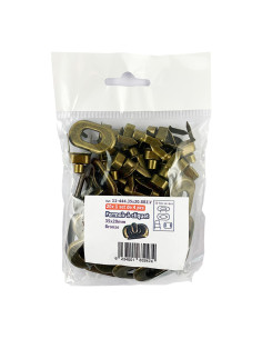 Lot de 20 fermoirs tourniquet ovale 35 x 20 mm - Bronze