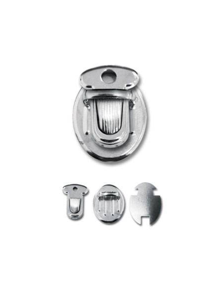 Fermeture mini pour cartable 25 x 18 mm - Argent
