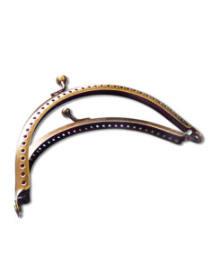 Fermoir demi-rond pour sac à main 80 mm - Bronze