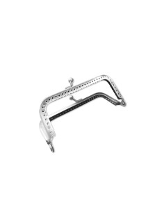 Fermoir rectangle pour sac à main 100 mm - Argent