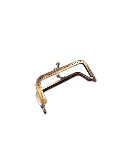 Fermoir rectangle pour sac à main 75 mm - Bronze