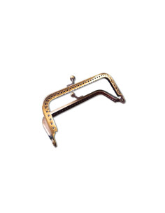 Fermoir rectangle pour sac à main 100 mm - Bronze